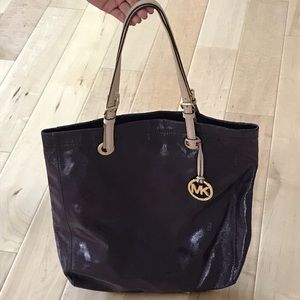 Michael Kors Patent Leather Purple Tote